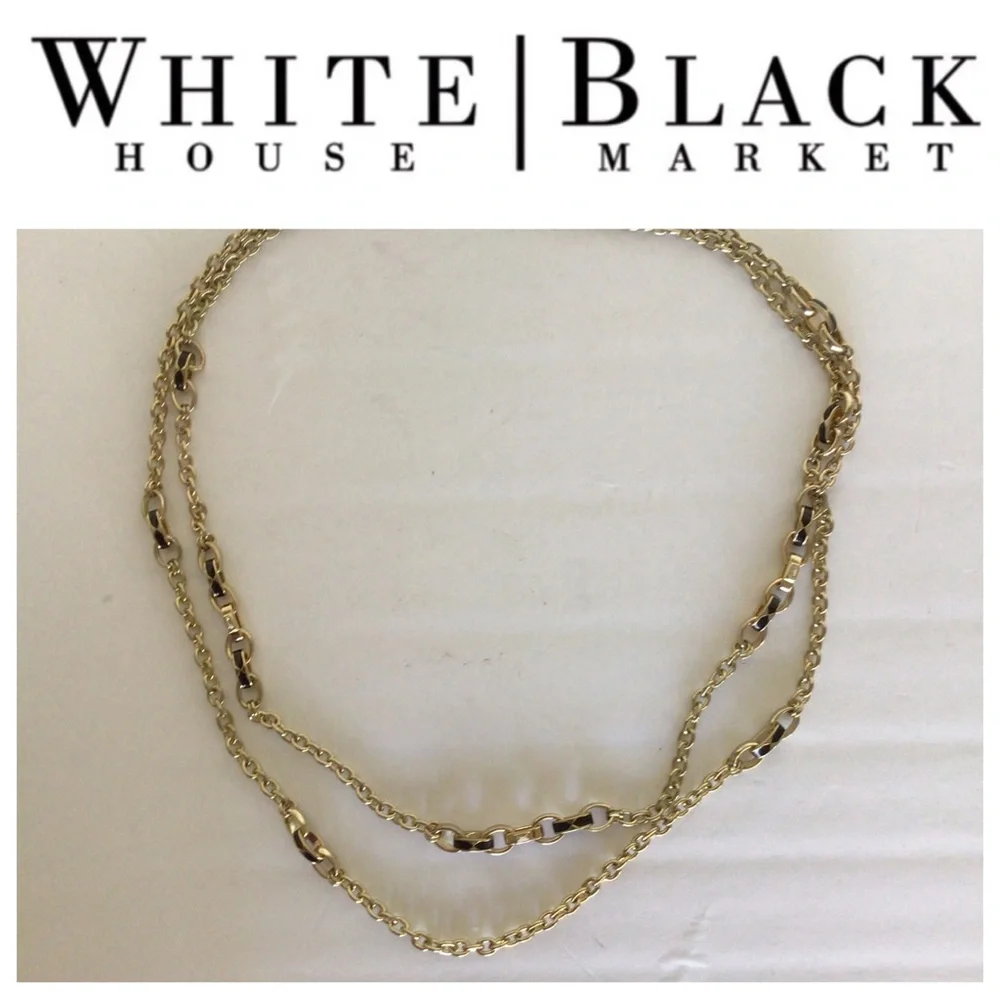 WHITE HOUSE BLACK MARKET GOLD CHAIN LINK BELT